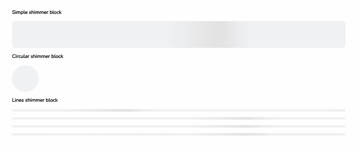 Simple Shimmer NPM Package